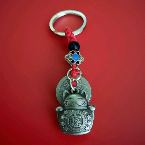 Chinese lucky cat keyring - chinese,