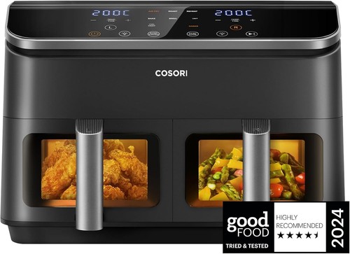 Dual air fryer - fryer, clear