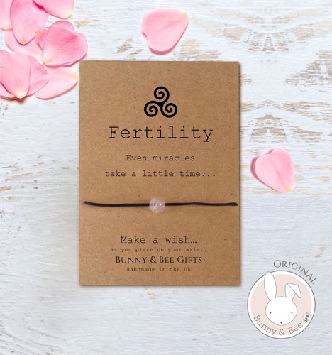 Fertility wish bracelet - wish, card