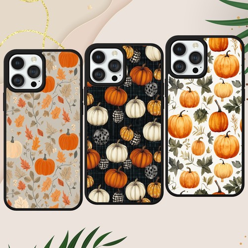 Autumn pumpkin patten phone - pumpkin,