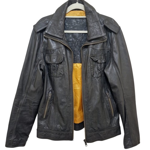 Superdry leather jacket - leather,