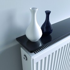 Black Radiator Shelf  Rounded