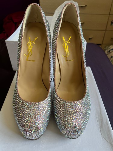 Ysl style diamonte high - diamonte, heeled