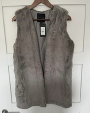 New Look Faux Fur Gilet Size