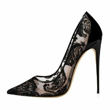 12cm Women Sexy Lace Pointed