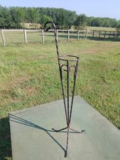 Vintage Mid Century Twisted Wrought Iron Plant Pot Holder Umbrella Stand Shaped