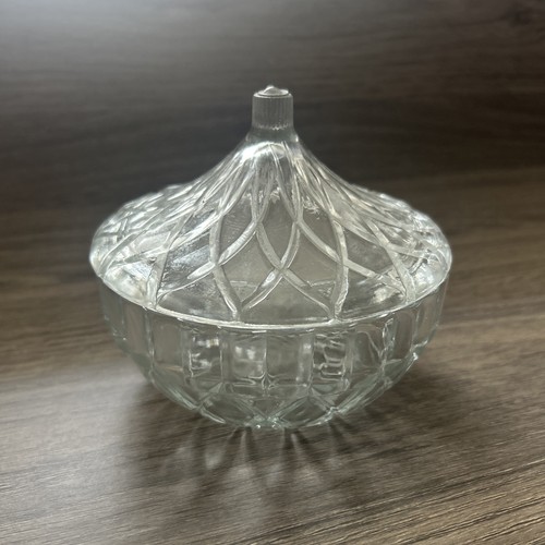 Clear glass geometric dish - clear,