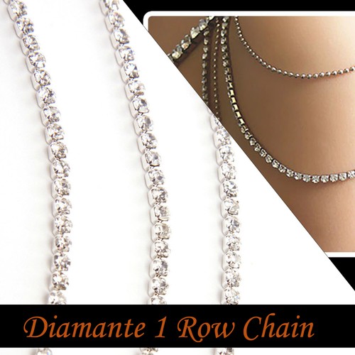 Diamante rhinestone chain - 1m,