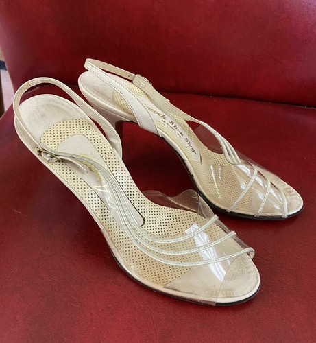 Vintage amano clear peep toe - peep,