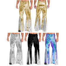 UK Men Shiny Metallic 70s
