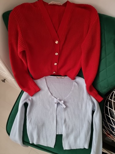 Girls summer cardigans - red, and