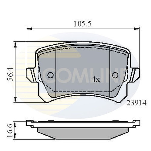 Brake pads set - brake, audi