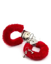 Silver Handcuffs Red Fluffy