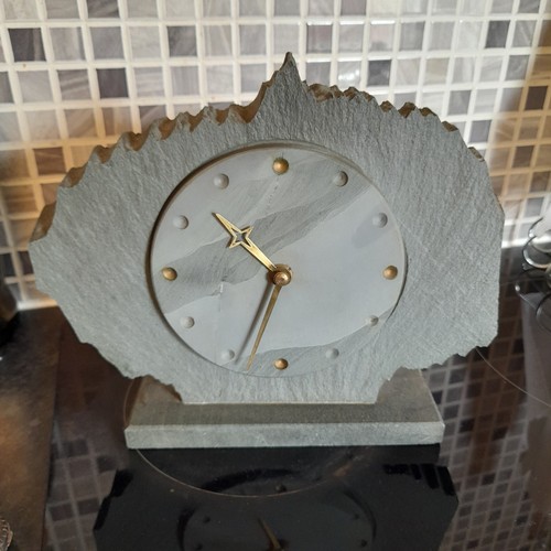 Smiths slate desk clock 60s - slate,