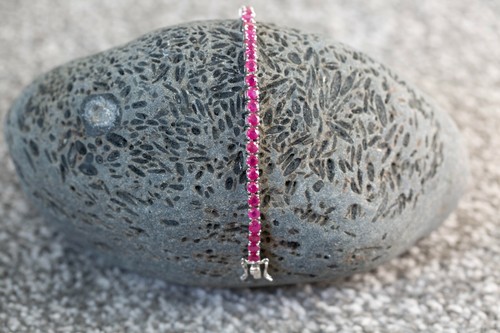 Ruby sterling silver - ruby, bracelet