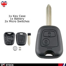 For Citroen Xsara Picasso Berlingo 2 Button Key Fob Case Remote Full Repair Kit