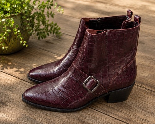 Collection burgundy croc - m&s,