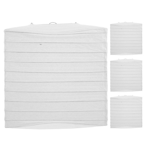 4pcs white square - 4pcs, paper