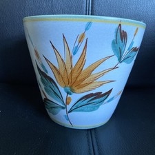 Gouda Holland Flora Daisy Hand Painted Plant Pot Vintage 