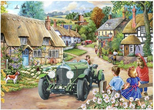 House puzzles vintage run - house,
