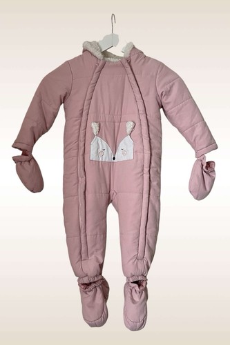 Pink fox pramsuit - pramsuit, /