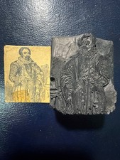 Antique William Herbert Engraved Wooden Printing Block And A Paper Proof Print