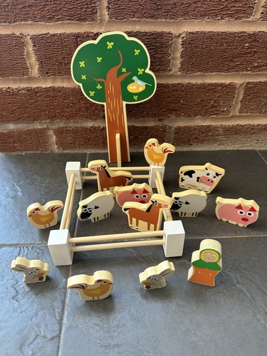 Wooden animal farm set - animal,