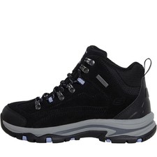SKECHERS Womens Waterproof Hiking Boots Black Suede/​Lavende Trego Alpine Trail