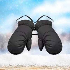 Unisex Black Thick Duck Down Gloves Outdoor Ski Mittens Winter Thermal Glove New