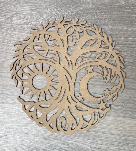Sun and moon - moon, tree