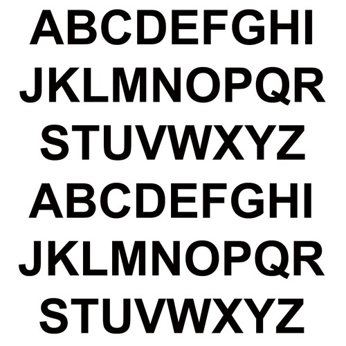Letter vinyl decal z - decal, a