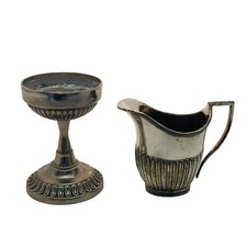 Daniel and Arter Silver Plate Posy Vase and Jug Electroplated Britannia Metal