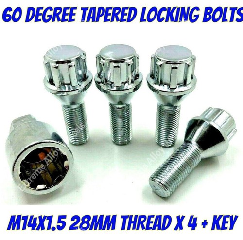 Alloy wheel locking bolts - wheel, 28mm