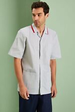 Mens Nurse Tunic Beauty Salon Therapist Uniform Healthcare Workwear Short Sleeve