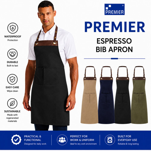 Premier pr123 espresso bib - espresso,