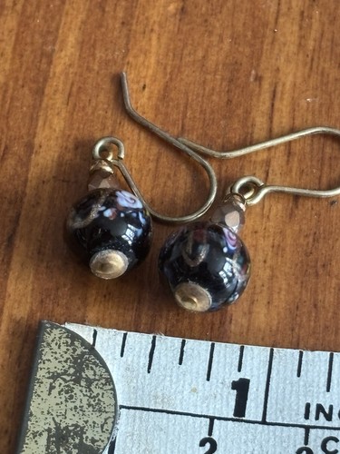 Vintage glass earrings - vintage,