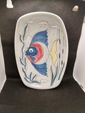 Norway decorative wall plate with fish picture Rare shape And Plate