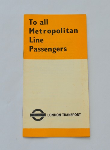 London underground leaflet - underground,