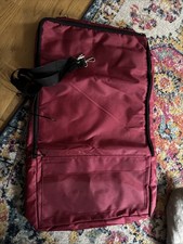 Large Red Bridle Bag With Pocket Strap & Hooks Takes 2 Bridles