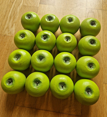 Green wooden artificial - green,