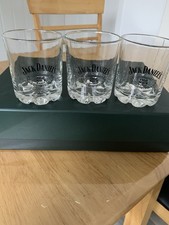 JACK DANIELS OLD NO 7 BRAND WHISKEY GLASSES x 3