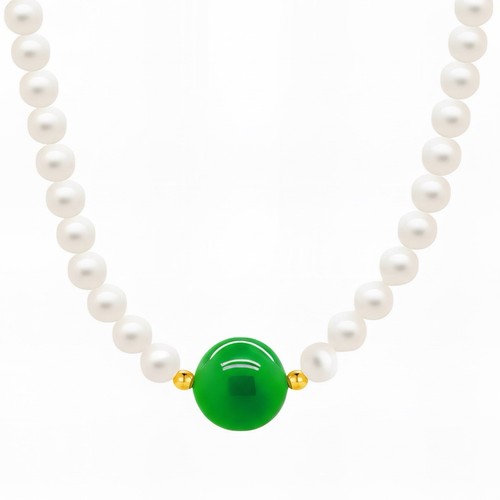 Freshwater pearl necklace - pearl,