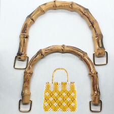 1 Pair Faux Bamboo Hand Bag Handle W/ Link Buckle for Handcrafted Handbag DIY 