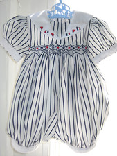 Sailor Romper Smocked Nautical Play Suit Vintage St MICHAEL Baby Boy 3-6 m Flags