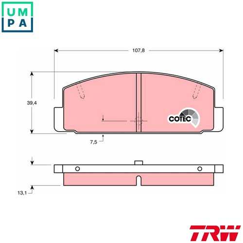 Brake pad set - set, disc