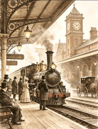Steam train victorian - steam, at