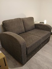 Nabru Art Deco Sofa in Lisbon Grey Fabric - 2 Seater - Very Good Condition