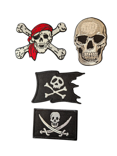 Pirate skull and crossbones - and,