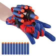 Foam Bullet Launcher Spider Gloves Party Cosplay Kid Gift Xmas Toy Shooting Game