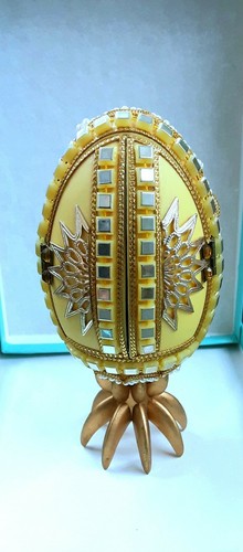 Handmade decorated emu egg - emu,